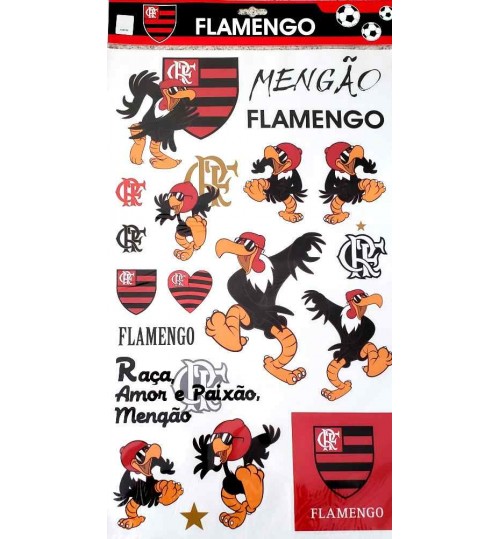 Cartela De Adesivos Flamengo