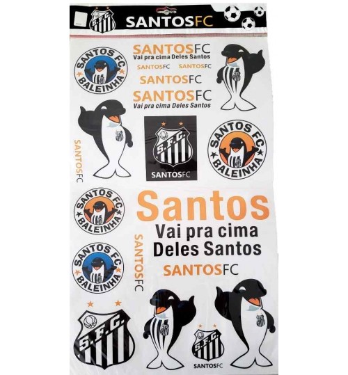 Cartela De Adesivos Santos F.C