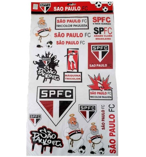 Cartela De Adesivos São Paulo F.C