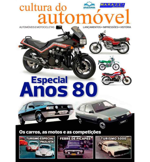 Livro Cultura do Automóvel Volume 1 - Especial Anos 80