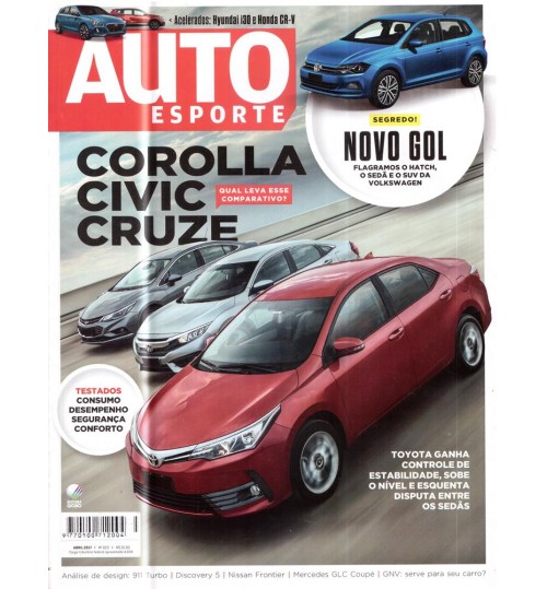 Revista Auto Esporte - Corola, Civic e Cruze Nº 623