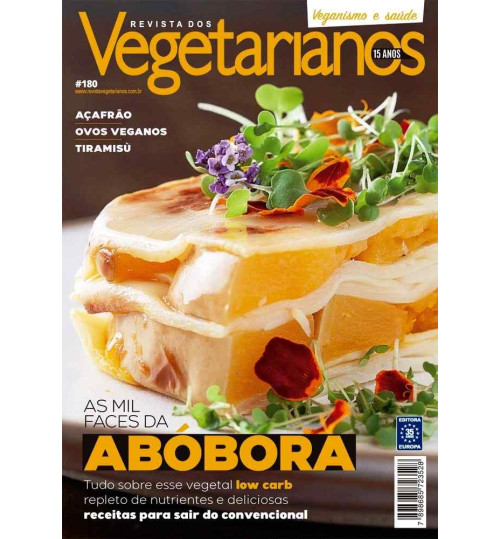 Livro Revista dos Vegetarianos - As Mil Faces da Abóbora N° 180