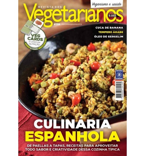Livro Revista dos Vegetarianos - CulinÃ¡ria Espanhola  NÂ° 184