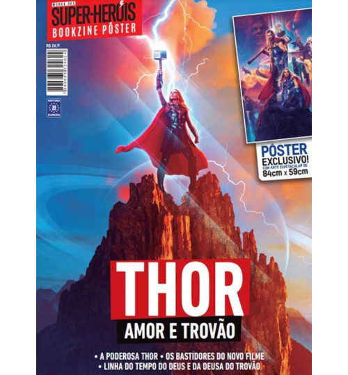 Revista Superpôster Bookzine Mundo Dos Super-Heróis - Thor Amor e Trovão