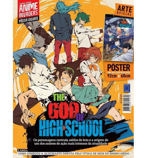 Revista Superpôster Bookzine Ilustrado Anime Invaders - The God Of High School