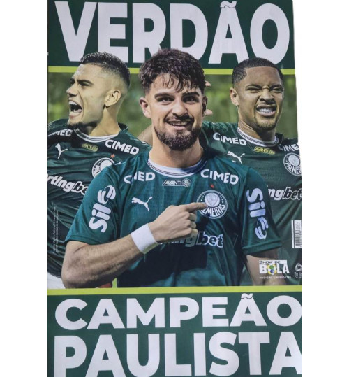 Revista Pôster Palmeiras - Verdão Campeão Paulista 2026