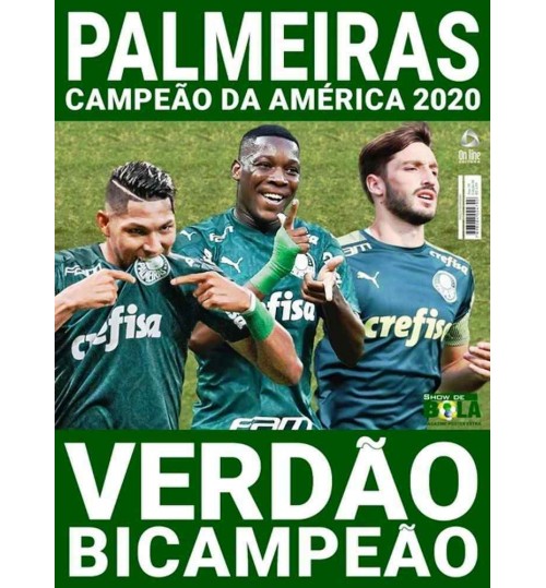 Revista Pôster Palmeiras Campeão da América 2020 - Verdão Bicampeão