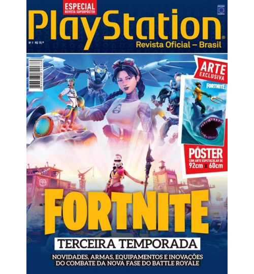 Revista Superpôster PlayStation - Fortnite Terceira Temporada