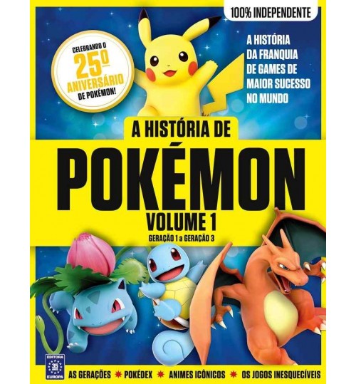 Livro A História de Pokémon - Volume 1 Geração 1 a 3