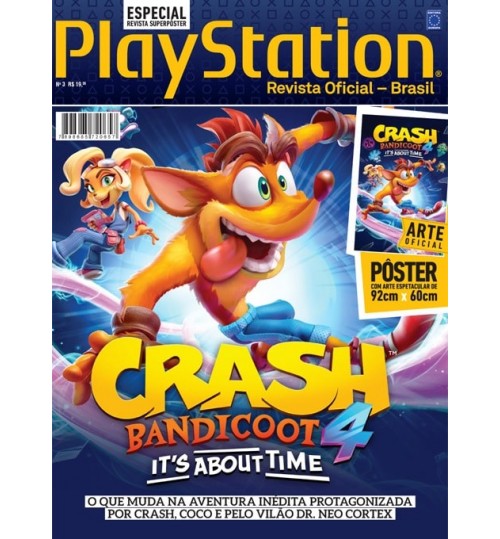 Revista Superpôster PlayStation - Crash Bandicoot 4