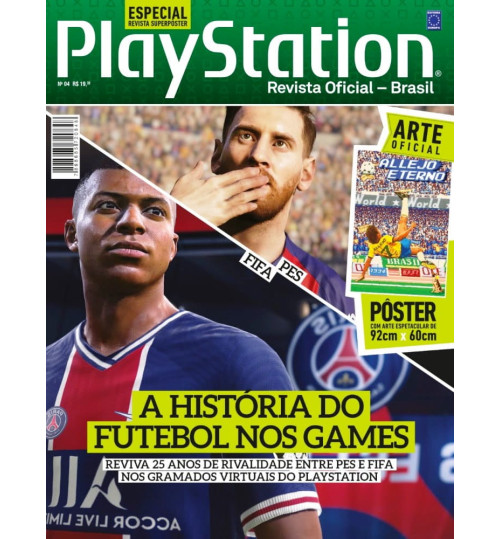 Revista Superpôster PlayStation - Futebol nos Games PES x FIFA