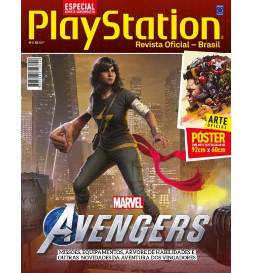Revista Superpôster PlayStation - Marvel Avengers