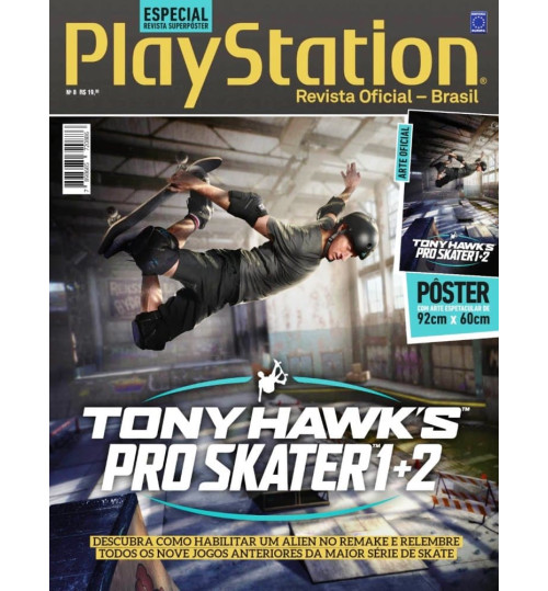 Revista Superpôster PlayStation - Tony Hawk's Pro Skater 1+2