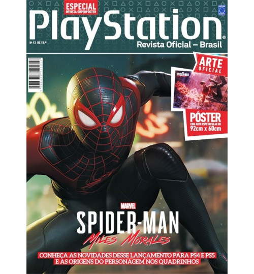 Revista Superpôster PlayStation - Spider-Man Miles Morales