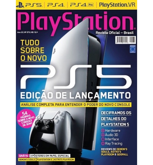 Revista Playstation Tudo Sobre o Novo PS5 - EdiÃ§Ã£o de LanÃ§amento NÂ° 275