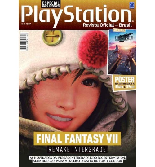 Revista Superpôster Bookzine PlayStation - Final Fantasy VII Remake Intergrade