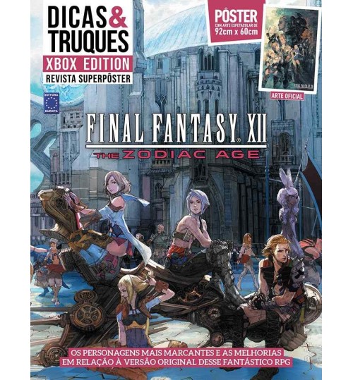 Revista Superpôster Dicas & Truques Xbox Edition - Final Fantasy XII: The Zodiac Age