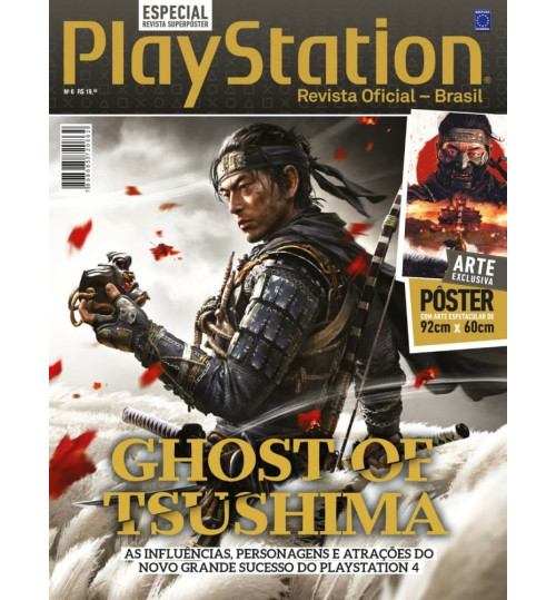 Revista Superpôster PlayStation - Ghost of Tsushima