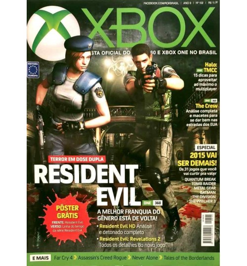 Revista Oficial Xbox - Terror em Dose Dupla - Resident Evil N° 102