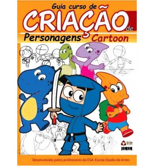 Revista Guia Curso de Desenho - Criação de Personagens Cartoon