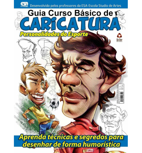 Revista Guia Curso Básico de Caricatura Personalidades do Esporte