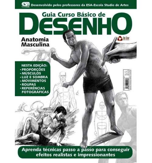 Revista Guia Curso Básico de Desenho Anatomia Masculina