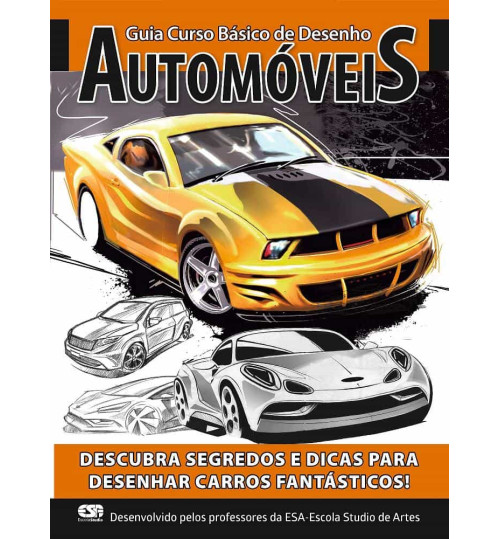Revista Guia Curso Básico de Desenhos Automóveis
