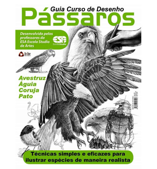 Revista Guia Curso de Desenho Passáros