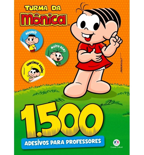Livro 1500 Adesivos para Professores - Turma da Mônica