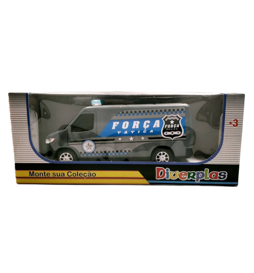 Miniatura Furgão Força Tática Com Caixa
