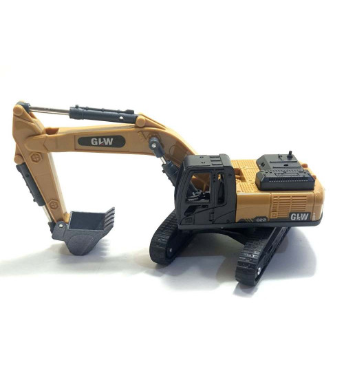 Miniatura Escavadeira Hidráulica de Esteira GLW em Metal – Fricção