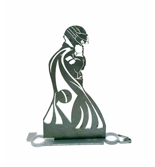 Estátua A 1° vez que Levantou a Bandeira - Ayrton Senna Um Herói Moldado de Alma, Coração e Aço!