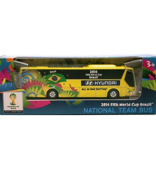 Miniatura Ônibus Hyundai Brasil Copa Do Mundo