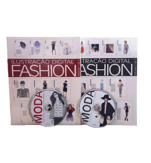 Kit Revistas Desenho de Moda - Ilustração Digital Fashion Volume 1 e 2