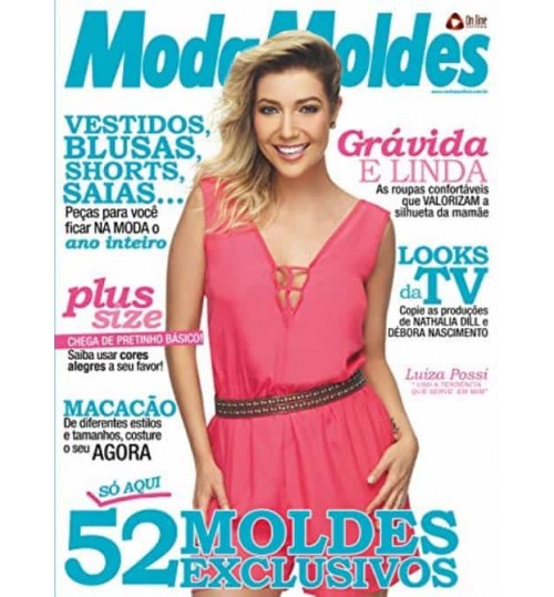 Revista Moda Moldes SÃ³ Aqui, 52 Moldes Exclusivos NÂ° 70