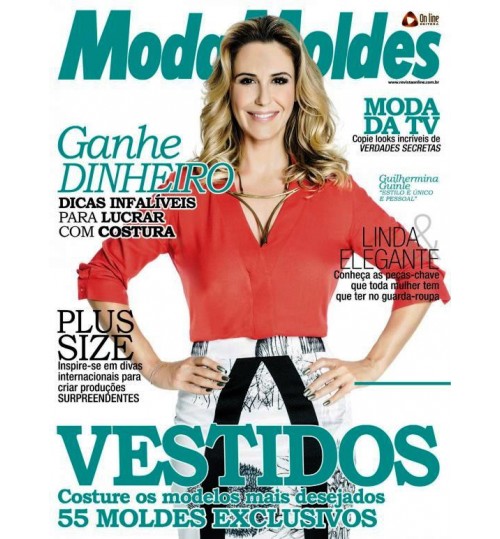 Revista Moda Moldes Vestidos Costure os Modelos Mais Desejados (Blusa Vermelha) N° 77
