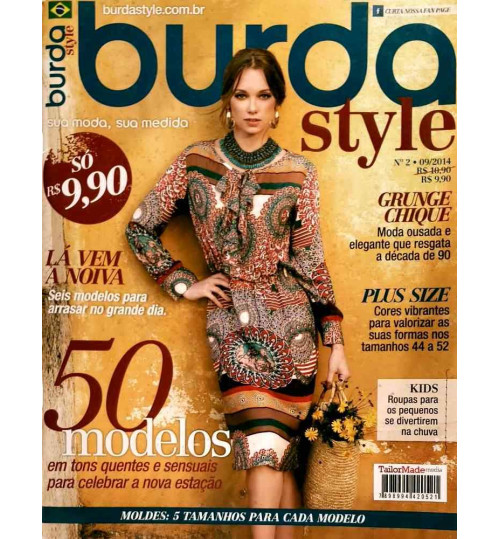 Revista Burda Style 50 Modelos em Tons Quentes e Sensuais N° 2