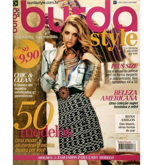 Revista Burda Style 50 Modelos Uma Moda Exuberante e Exótica N° 3