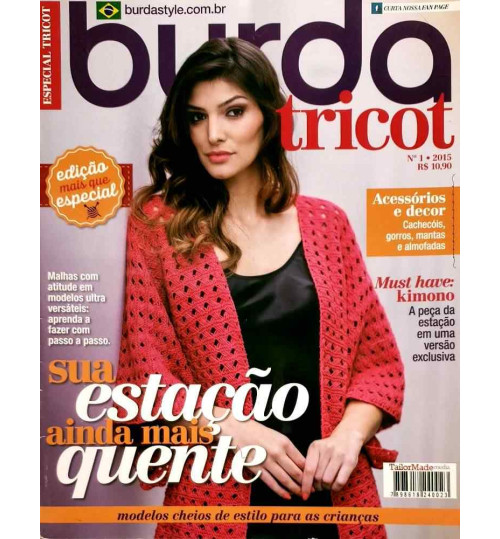Revista Burda Tricot Sua Estação Ainda Mais Quente N° 1