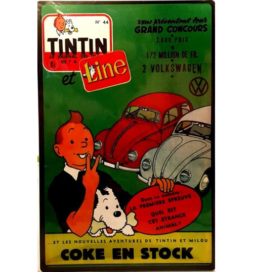 Quadro Retrô Fuscas Tintin