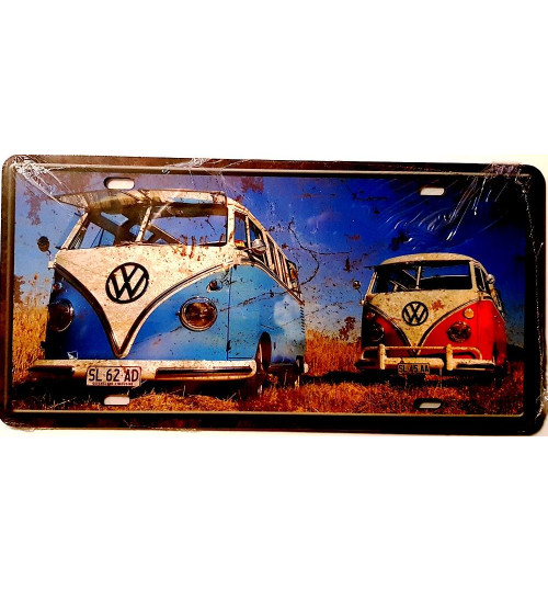 Quadro Retrô Kombis Safaris Placa