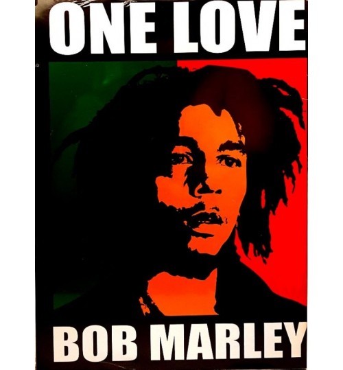 Quadro Retrô Bob Marley - One Love