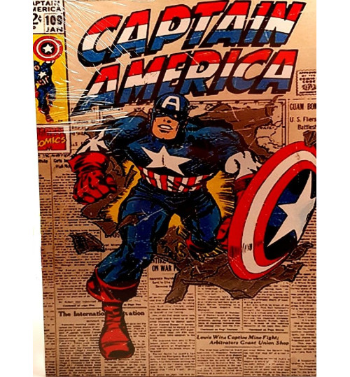 Quadro Retrô Capitão América - Captain America