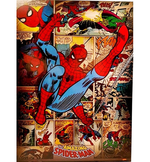 Quadro Retrô Homem Aranha - Spider Man