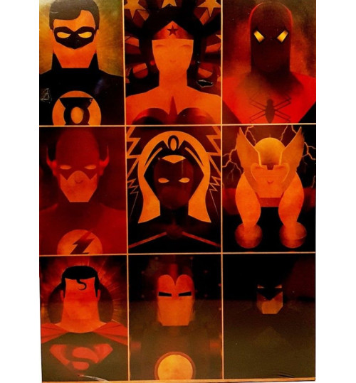 Quadro Retrô Liga da Justiça - Justice League