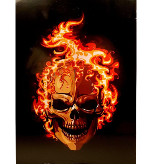 Quadro Retrô Motoqueira Fantasma