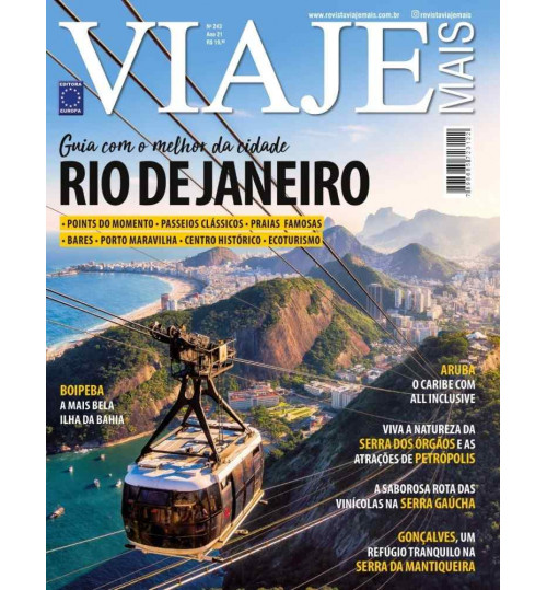 Revista Viaje Mais - Rio de Janeiro Guia com o Melhor da Cidade N° 243