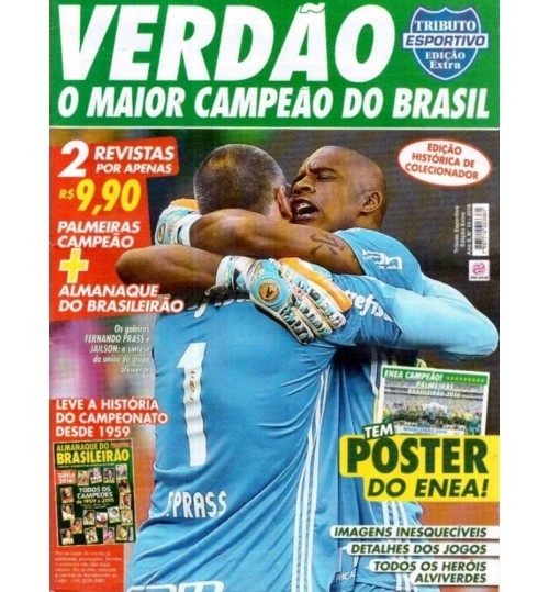 Kit Revista Verdão o Maior Campeão do Brasil e o Almanaque do Brasileirão Todos os Campeões de 1959 a 2015