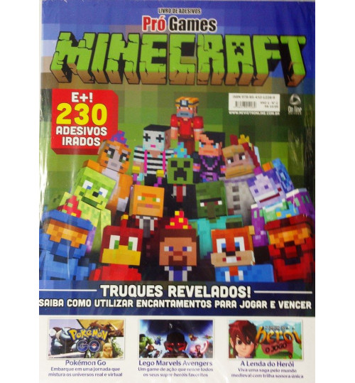 Livro de Adesivos Minecraft com mais de 230 Adesivos