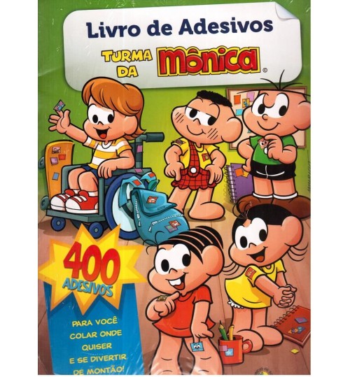 Livro de Adesivos Turma da Mônica com 400 Adesivos